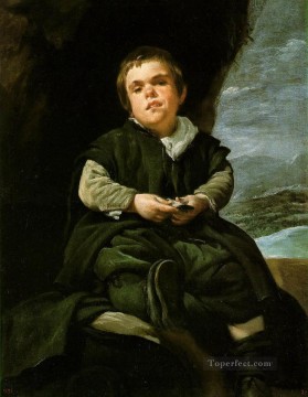 Diego Velazquez Painting - The Dwarf Francisco Lezcano portrait Diego Velazquez